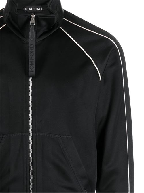 logo-patch zip-up jacket TOM FORD | JZL005JMV001S23LB999